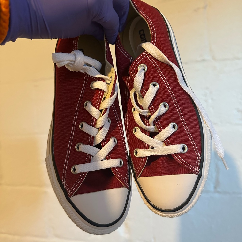 Classic Red Converse Low Top Sneakers – Unisex